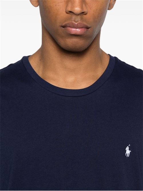 T-shirt uomo navy con logo ricamato POLO RALPH LAUREN | 714844756007